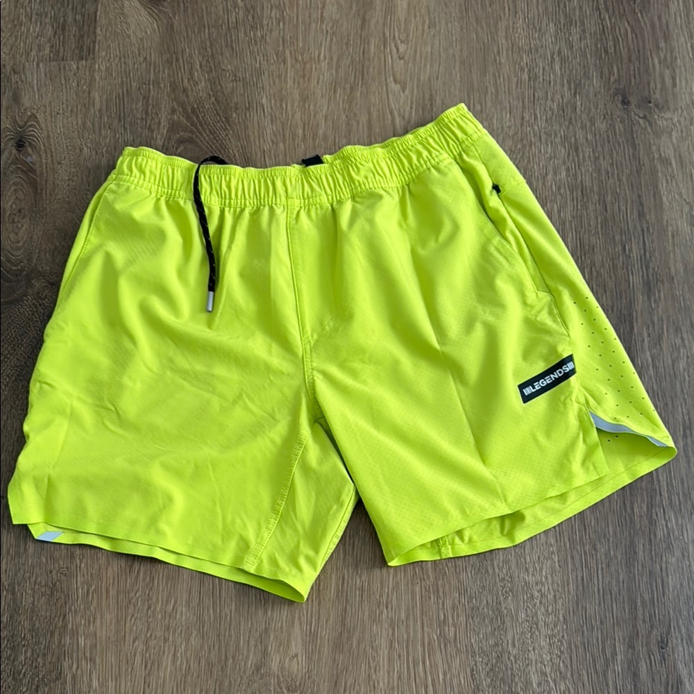 Neon Yellow Athletic Shorts by Legends